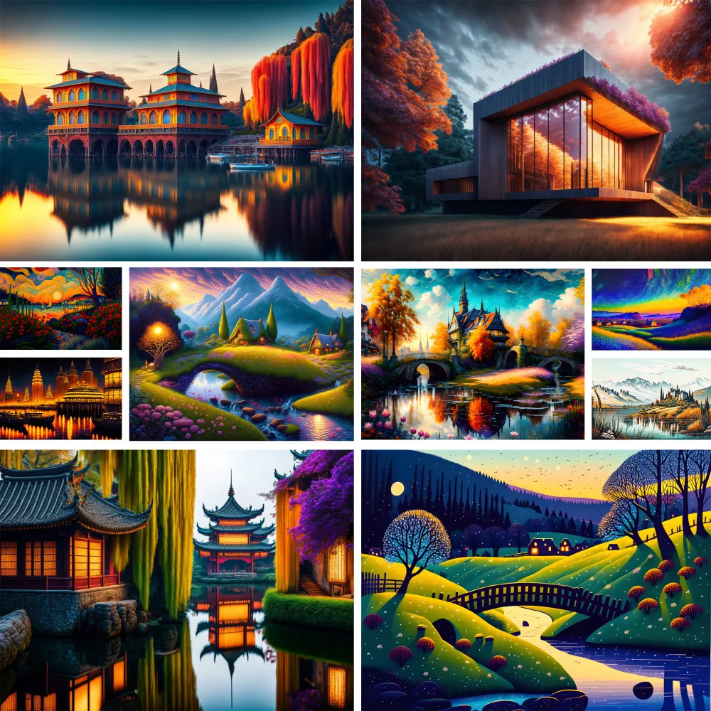 

Набор для алмазной живописи с изображением пейзажа