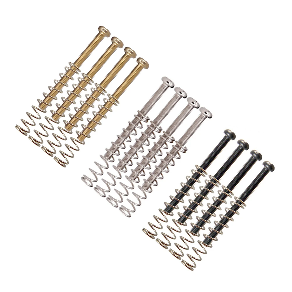 

4Pcs Guitar Humbucker Pickup Screws Springs Set M3*30MM In Chrome Black Or Gold For Electric Guitar Replacement Parts