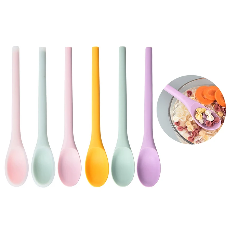 

Многофункциональная силиконовая ложка с длинной ручкой для рисового супа