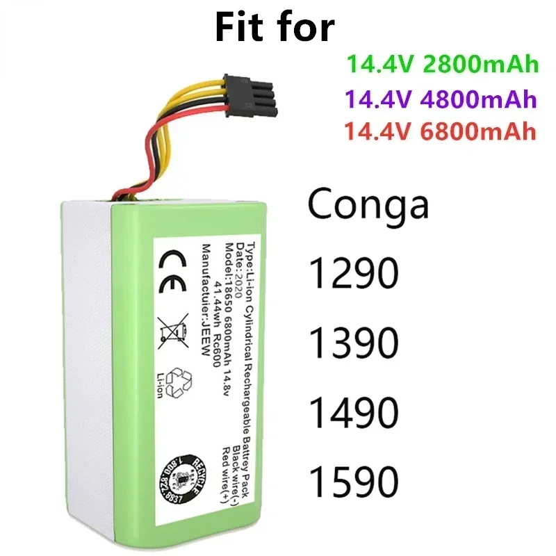 Литий-ионный аккумулятор 100% neue 14 4 В 6800 мАч для Cecotec Conga 1290 1390 1490 1590 статус сауера Genio