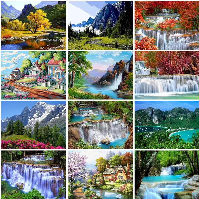 

Алмазная 5D картина «сделай сам», вышивка с изображением гор, настенная мозаика, декор для гостиной, ручная работа, подарок