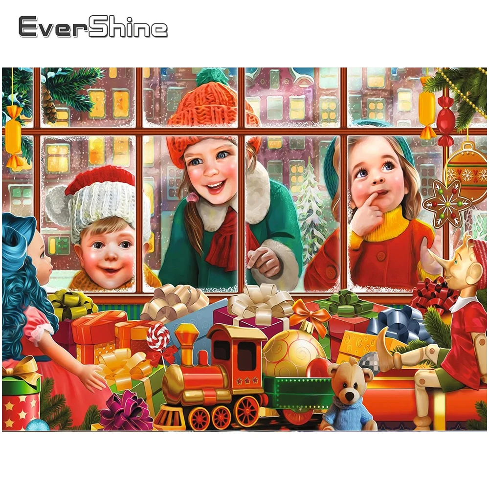 

EverShine Алмазная мозаика Рождество Зима Стразы картины алмазная живопись девушка пейзаж бусины вышивка искусство детское хобби