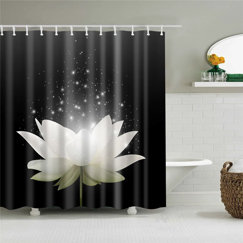 

Розовая занавеска для душа из полиэстера