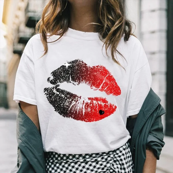 

2022 New Fashion Music Punk Style T Shirt Girl Glitter Printed T Shirt Mens Women T-shirt Clothing