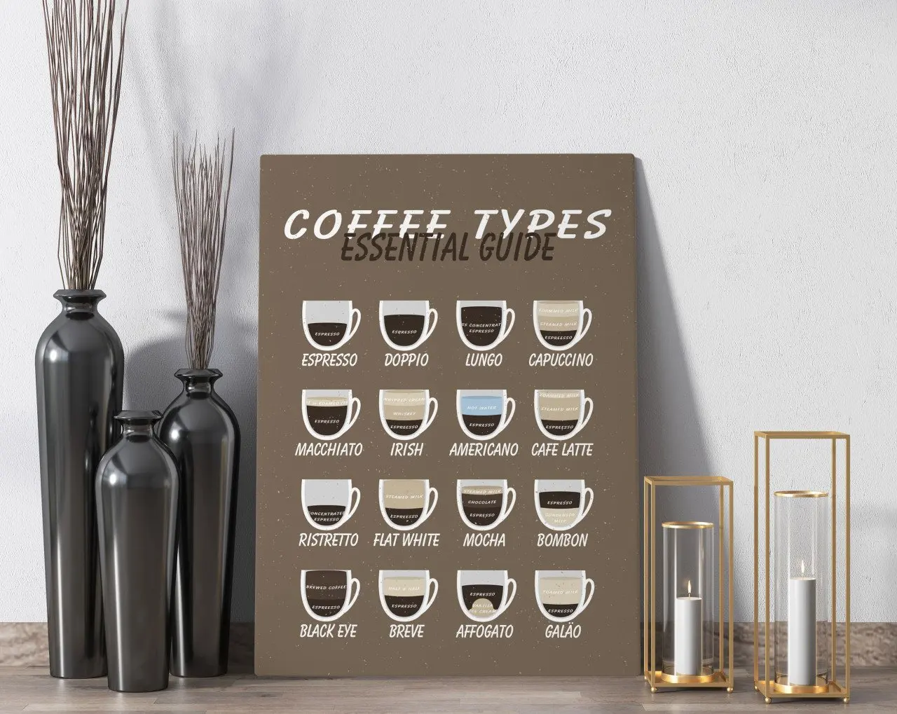 

BK Home Coffee Design Canvas Table 50x70cm-22