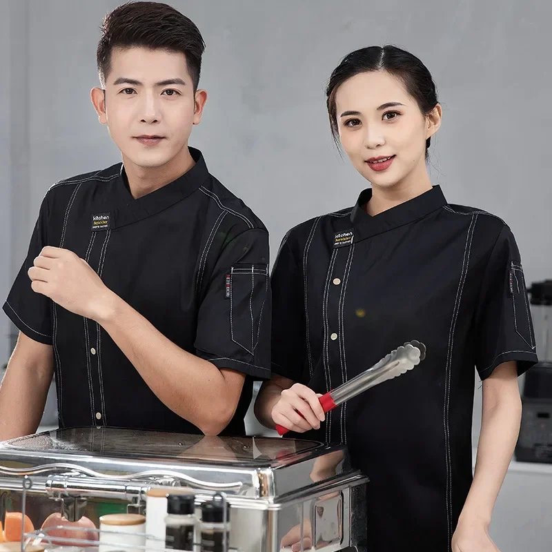 Промышленная униформа официанта для мужчин пальто премиум-класса с короткими