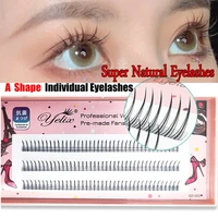 1set new a shape premade volume false eyelashes extension natural cluster long lasting easy to apply diy eye makeup tools %ec%9d%b8%ec%a1%b0 %ec%86%8d%eb%88%88%ec%8d%b9