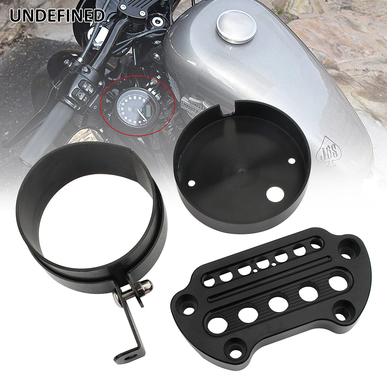 

Speedometer Bracket Relocation Cover Side Mount w/Handlebar Clamp for Harley Sportster Iron 883 1200 XL 72 48 Roadster 1993-2020
