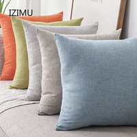 thick solid color cotton and linen pillow pillow in living room sofa head cushion back cushion in office waist pillow