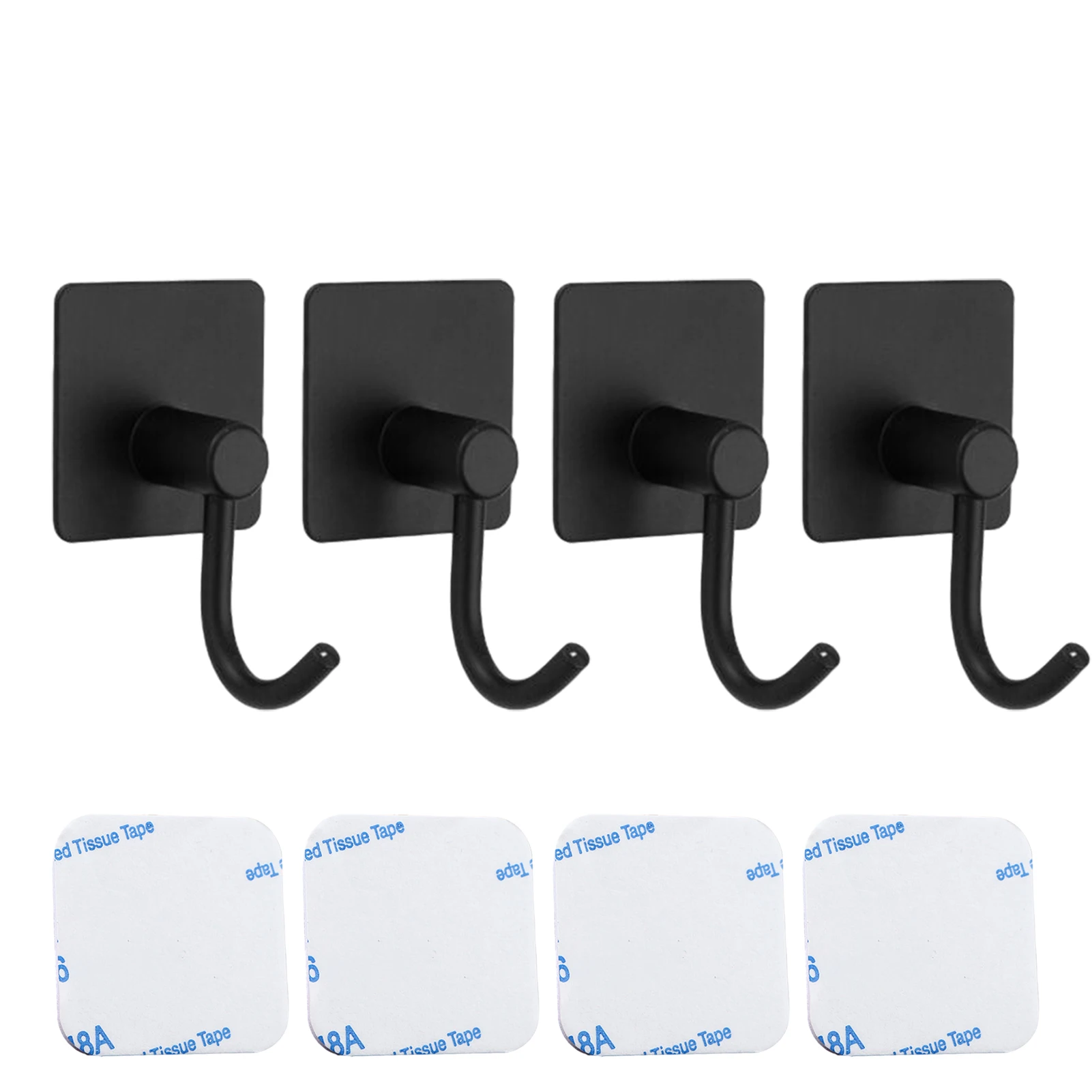 

4pcs Wall Mounted Universal Window For Hanging Self Adhesive Hook Exquisite Stainless Steel Anti Slip Convenient Home Office