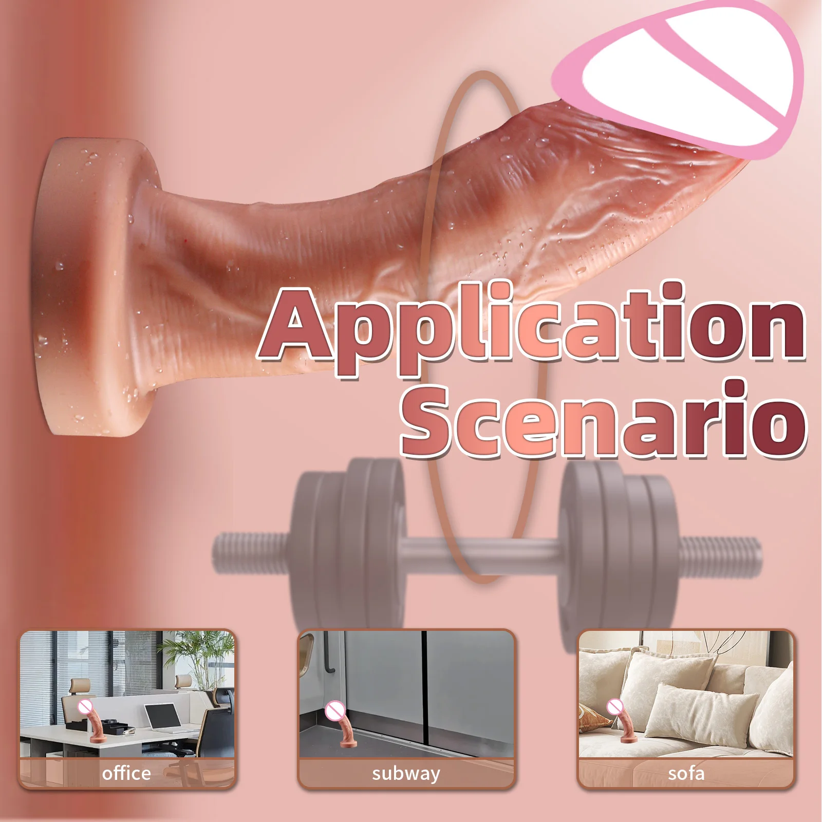 Большой фаллоимитатор с силиконовой присоской