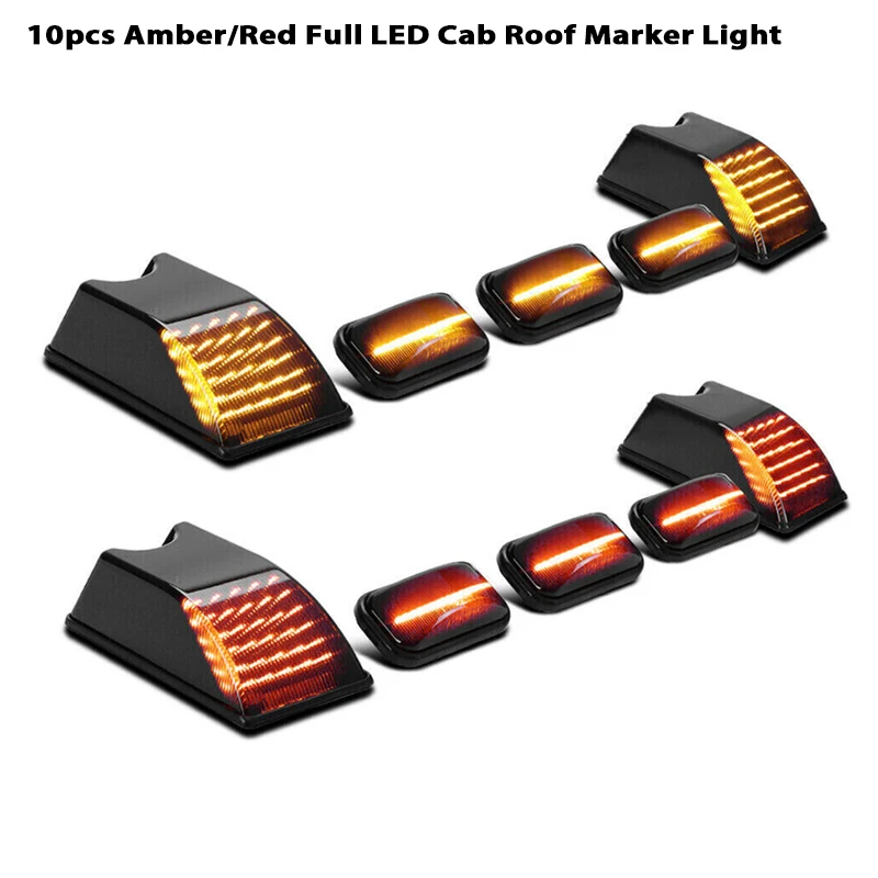 

Передние янтарные задние красные светодиодные фонари на крыше кабины, габаритные габаритные фонари для Hummer H2 2003-2009 и для 2005, 2007-2009 Hummer H2 SUT/SUV