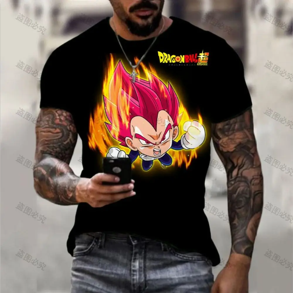 

Fashion Dragon-Ball-Z Crew Neck Oversized T-shirt Men's Leisure Harajuku High Quality Anime Tshirt Vegeta Male 6XL 2022 Hot New