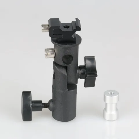 Универсальный держатель для зонта с горячим башмаком вспышки, адаптер для крепления студийного светильника E, подставка с винтовым кронштейном 1/4 3/8, аксессуары для студии