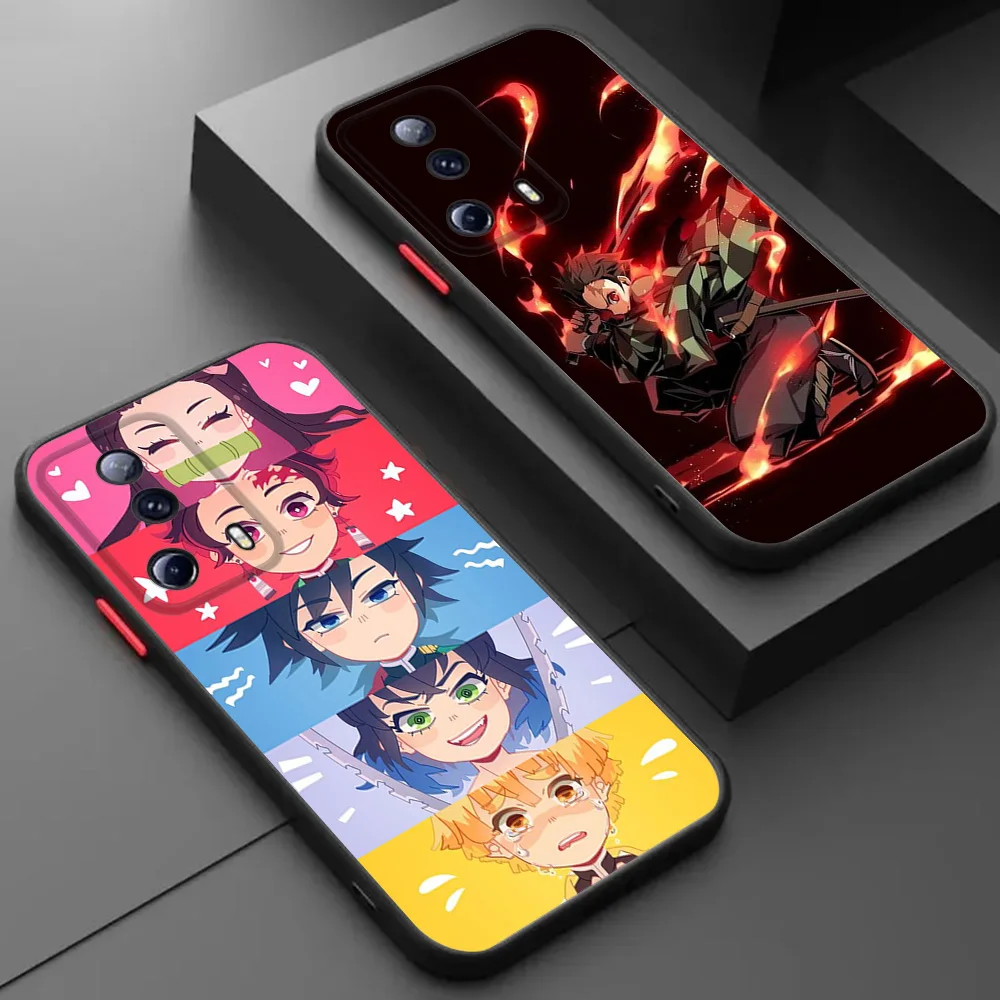 Фото Полупрозрачный чехол для телефона Skin Feel для Redmi 9A Note10 C 9t 8 7 10a 10s A1 A2 9s Xiaomi 9T 10T Demon Slayer Kimetsu No Yaiba Cover №1