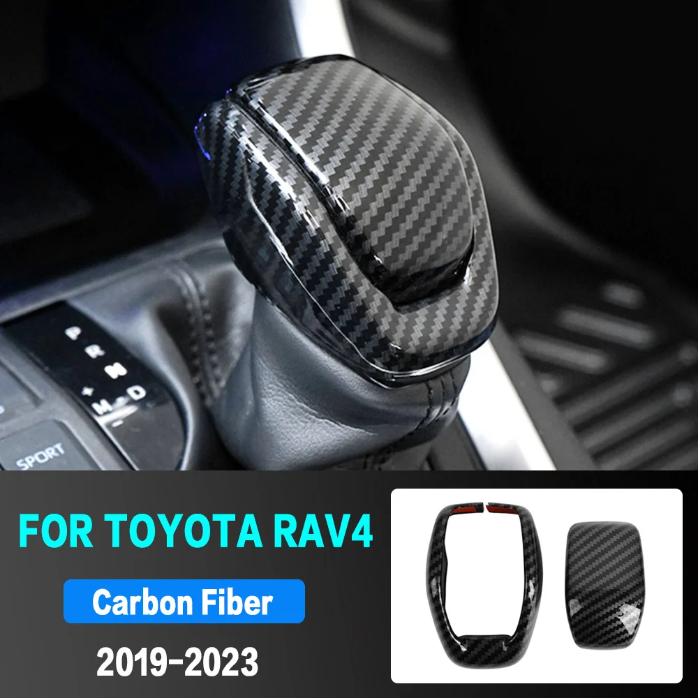 

Car Gear Head Shift Knob Handle Cover Trim Stickers Accessories For Toyota RAV4 XA50 Hybrid Highlander Harrier Venza 2019 - 2023