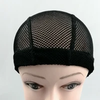 1pc soft crochet wig cap thick mesh dome cap new wig caps for making wigs big hole hair net can stretch free size