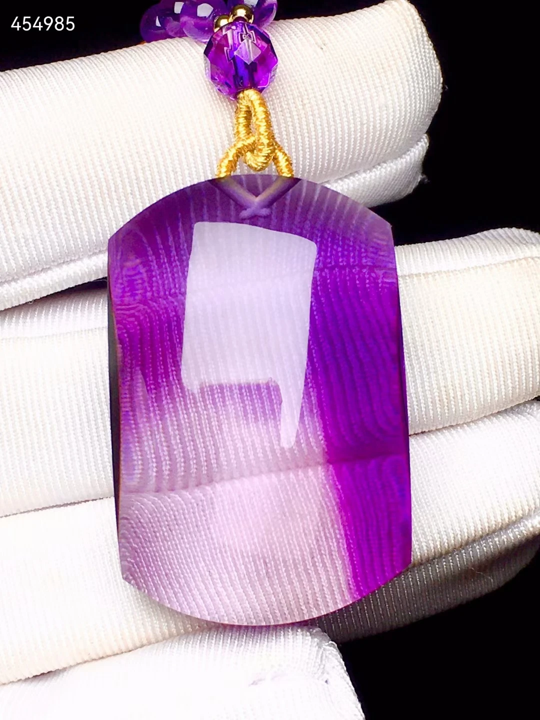 

Natural Purple Amethyst Quartz Pendant Rectangle Bracelet 34.23.14mm Brazil Purple Lavender Aemthyst Healing 18K Gold AAAAA