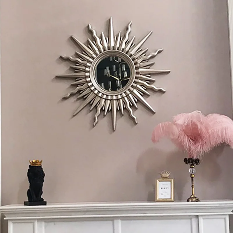 

Bathroom Living Room Mirror Wall Decor Nordic Round Mirrors Makeup Interior Standing Aesthetic Espelho Home Decoration GPF40XP