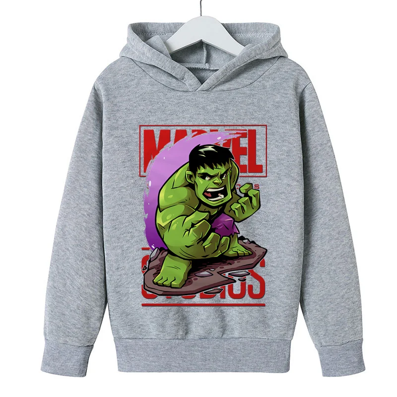 

Marvel- Avengers Hulk Boys Girls Clothes Hoodies Super Hero Print Autumn Spring Children's Clothes Hot Selling Kids Sweaters