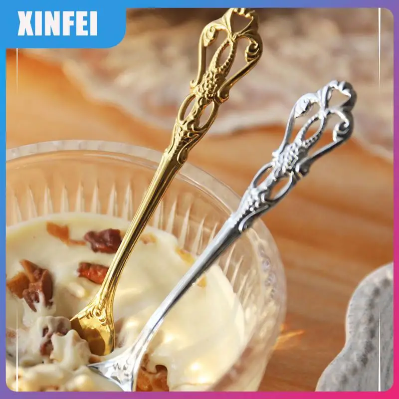 

Forks Fruit Fork Durable Retro New Rose Flower Spoon 1pcs Creative Coffee Spoon Spoon Dessert Spoon Colorful Colors Light Luxury