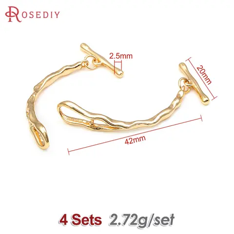 Комплекты застежек для браслетов Rosediy, латунь, золотистого цвета