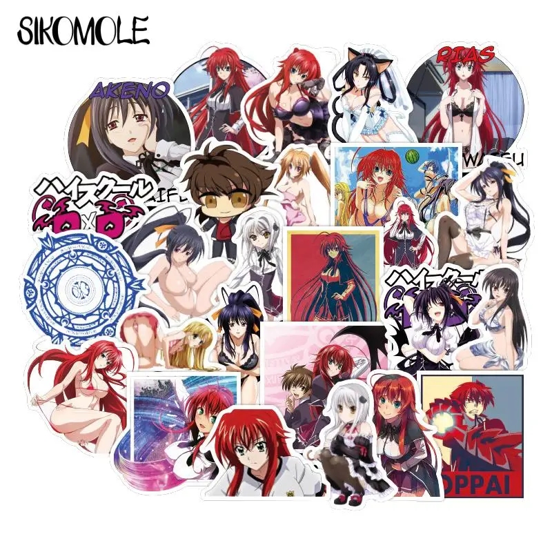 

10/30/50PCS High School DxD Japan Anime Collection Sexy Sticker Luggage Laptop Skateboard Bicycle Pegatinas Decals Stickers F5