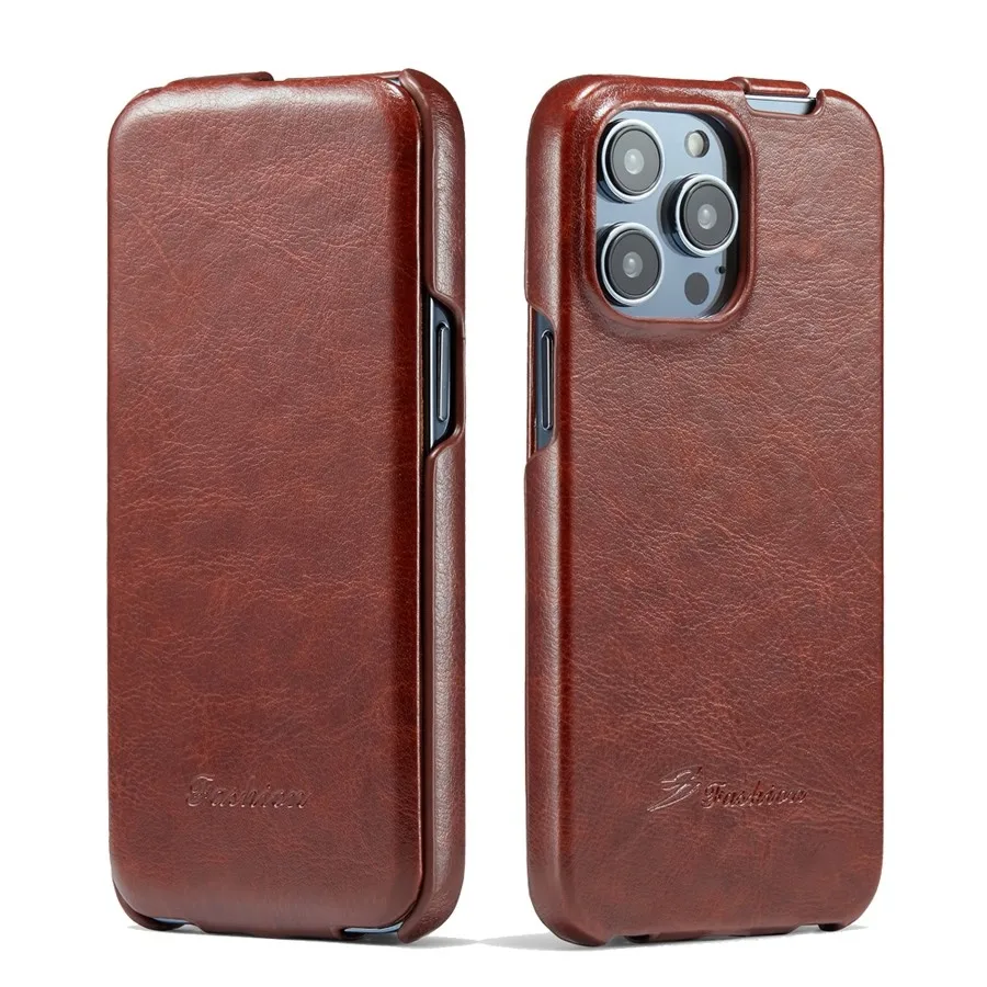 Фото Вертикальный чехол-книжка из натуральной кожи для iPhone 17 Air 16 6S 7 8 18 15 14 11 Pro Max 16E SE 2022 12 13 Mini Fundas Coque №2