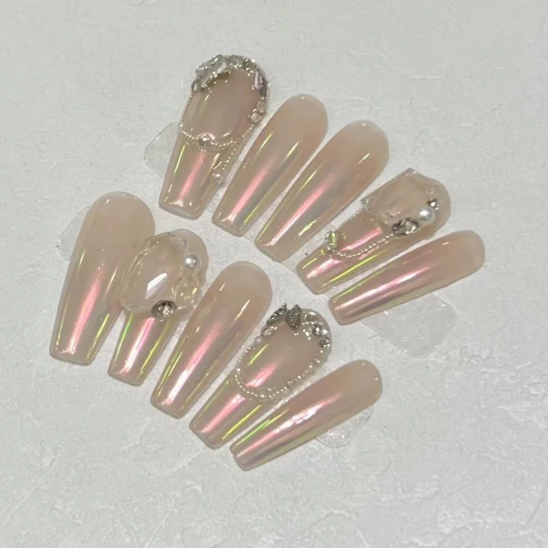 Накладные ногти накладные полное покрытие самодельные чистые съемные