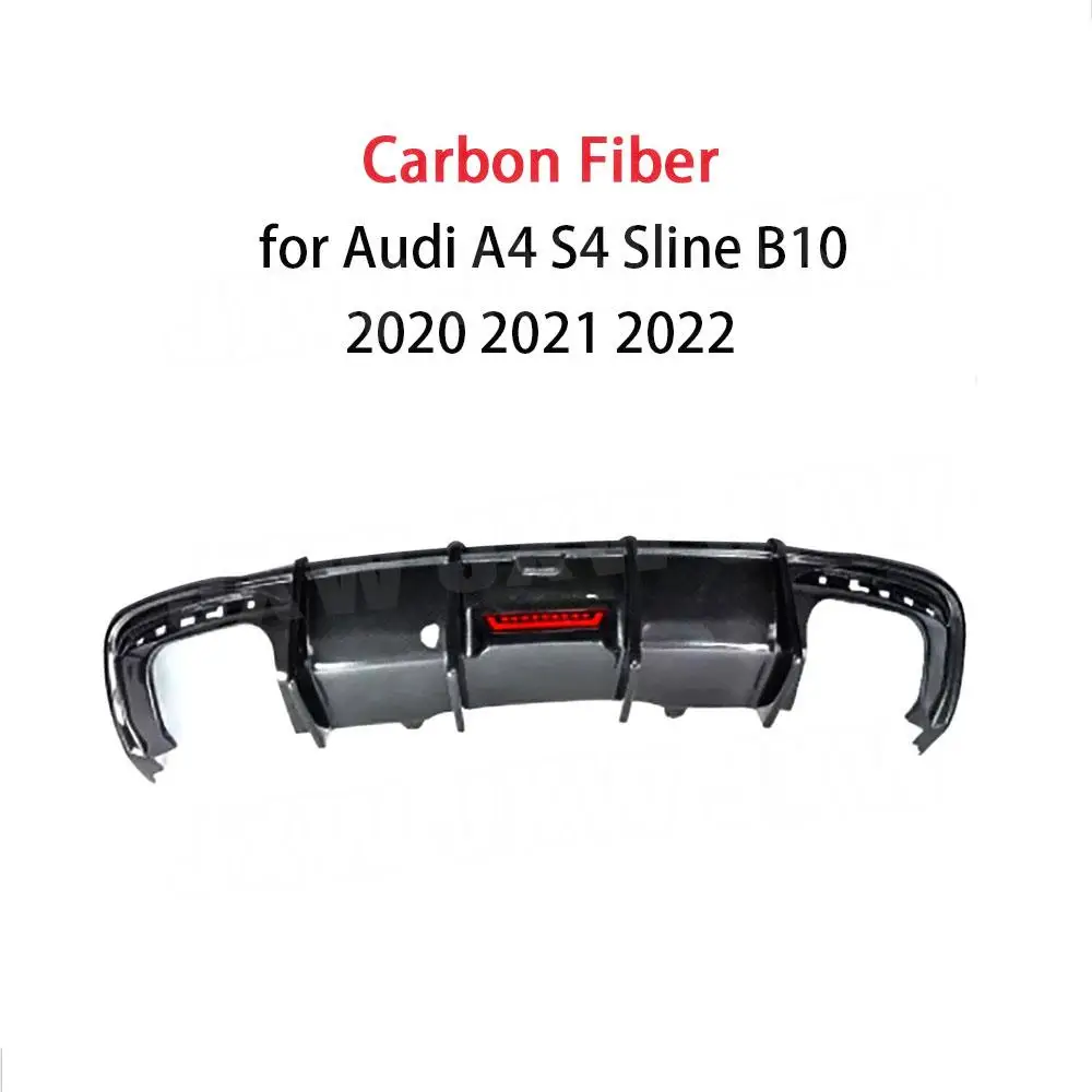 Диффузор заднего бампера из углеродного волокна со светодиодной подсветкой для