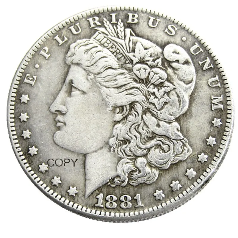 US 1881 Morgan Dollar Silver Plated Copy Coin | Non-currency Coins