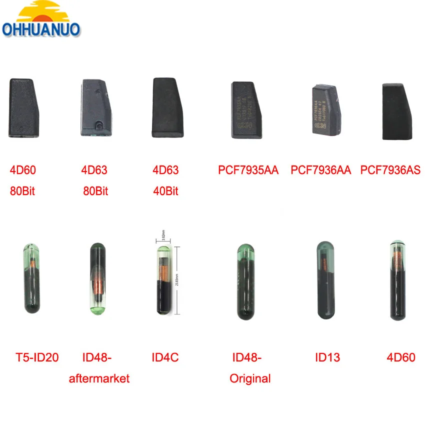 Распродажа! Чип автомобильного ключа без заполнения SALE! ID4D60 4D60 80bit 40Bit 4D63 T5-ID20 ID48 ID4C ID13 PCF7935AA PCF7936AA.
