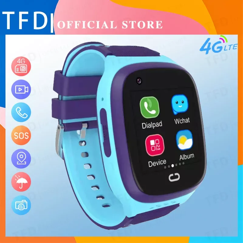 

Watch Kids 4G Call Smartwatch LT31 GPS Waterproof Tracking WIFI IP67 HD Video SOS SIM Card Guardian For Baby Clock Gifts