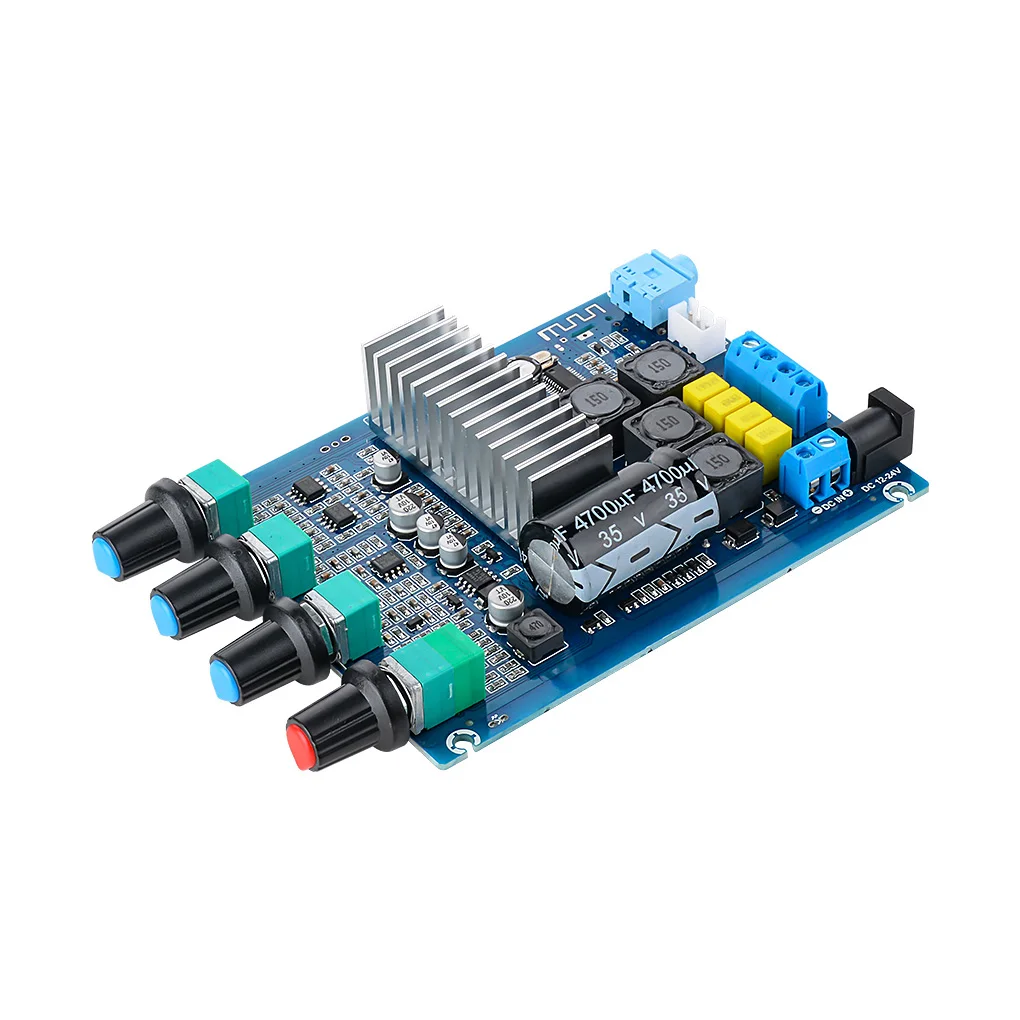 

Модуль усилителя мощности, совместимый с Bluetooth, 2x50 Вт, двухканальная цифровая аудиоплата, замена автомобильного усилителя для домашнего кин...