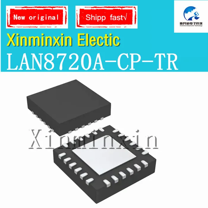 

10PCS/lot LAN8720A-CP-TR LAN8720A-CP 8720A QFN-24 IC chip New Original
