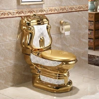 ceramic sanitary ware commode bathroom couple closed water closet gold king toilet