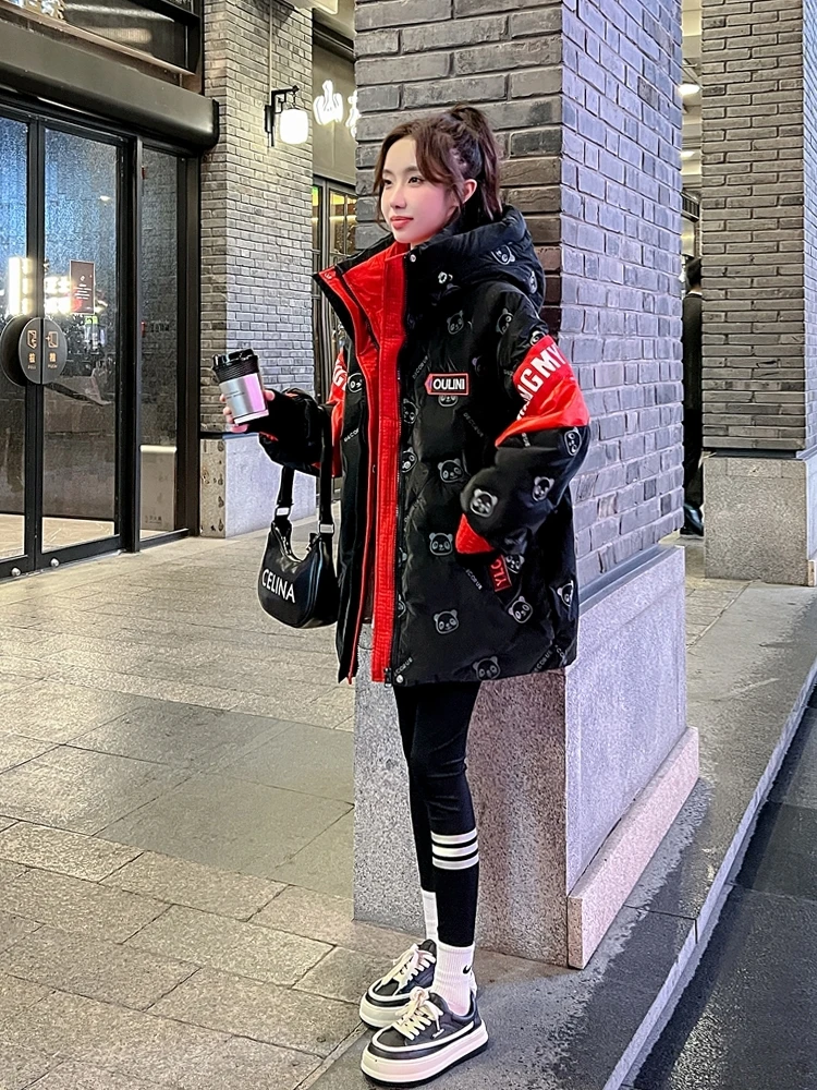 

New Winter Jacket Women High Quality Long Hooded White Duck Down Coat Pocket Fashion Winter Warm Parkas Female Streetwear 2023