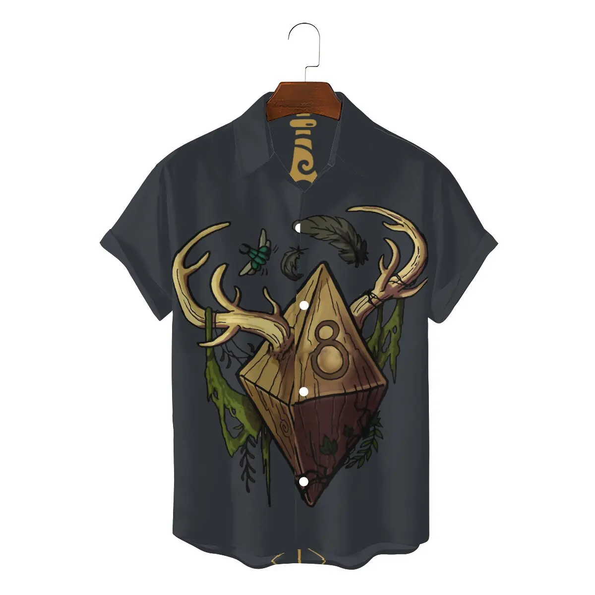 

Dice Druid Hip Hop 3D Shirt DnD Game Leisure Hawaii Shirts Newest T-shirt For Men Women