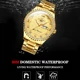FNGEEN Men Watch Fashion Rhinestone Male Clock Men's Gold Quartz Watches Top Brand Luxury Waterproof Date Watch Relogio Masculin Other Image