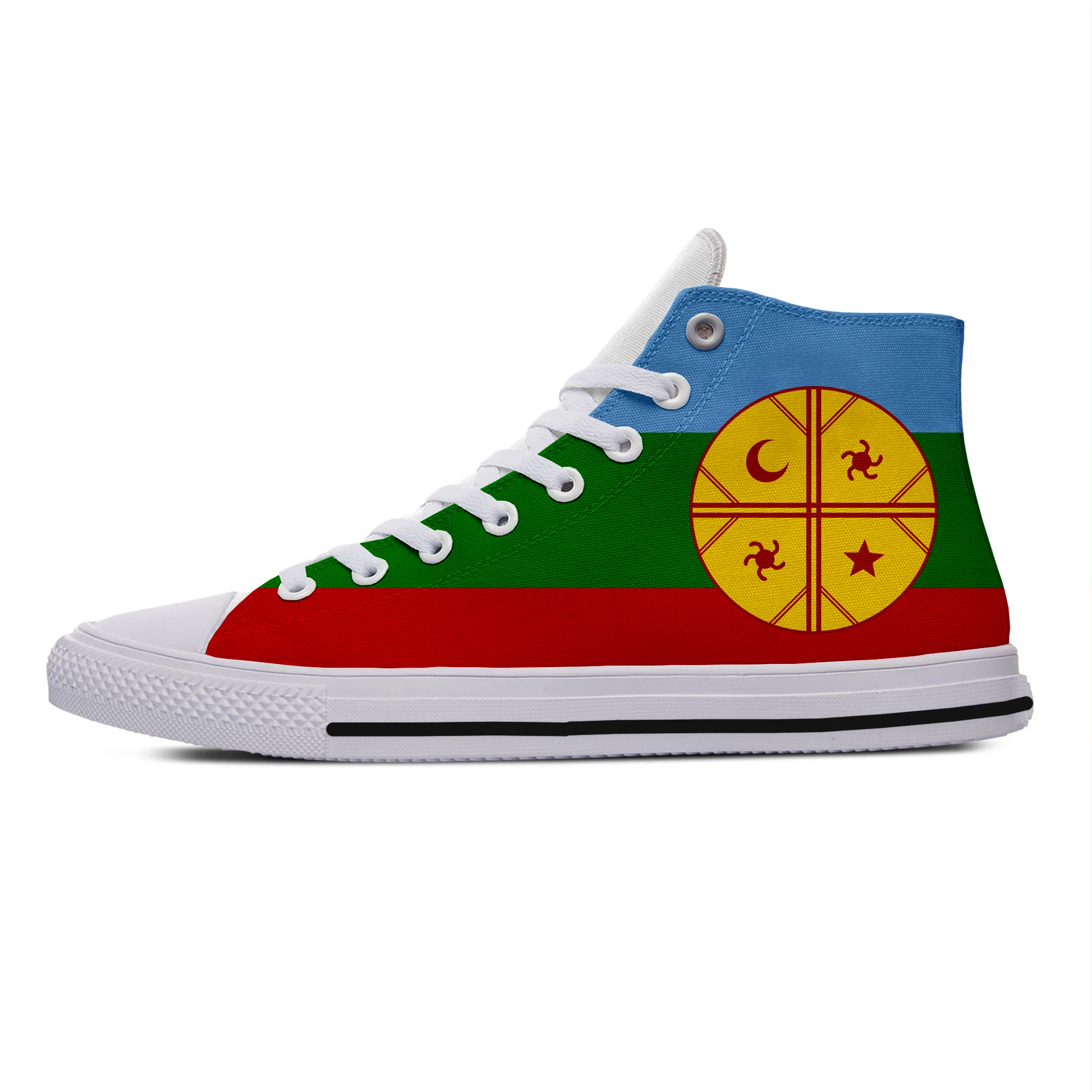 

Flag of the Mapuches New Arrive Fashion Lightweight High Top Cloth Shoes Men Women Casual Shoes Breathable Sneakers