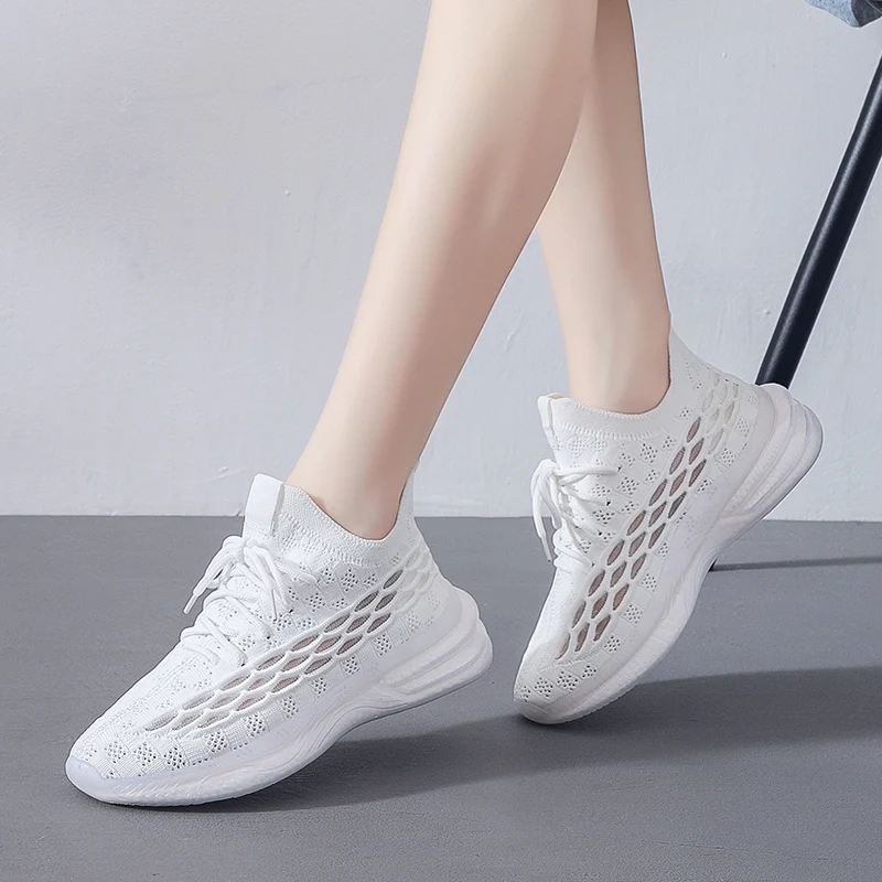 

Women Casual Shoes Fashion Breathable Walking Mesh Flat Shoes Woman White Sneakers Women 2022 Tenis Feminino Female Shoes