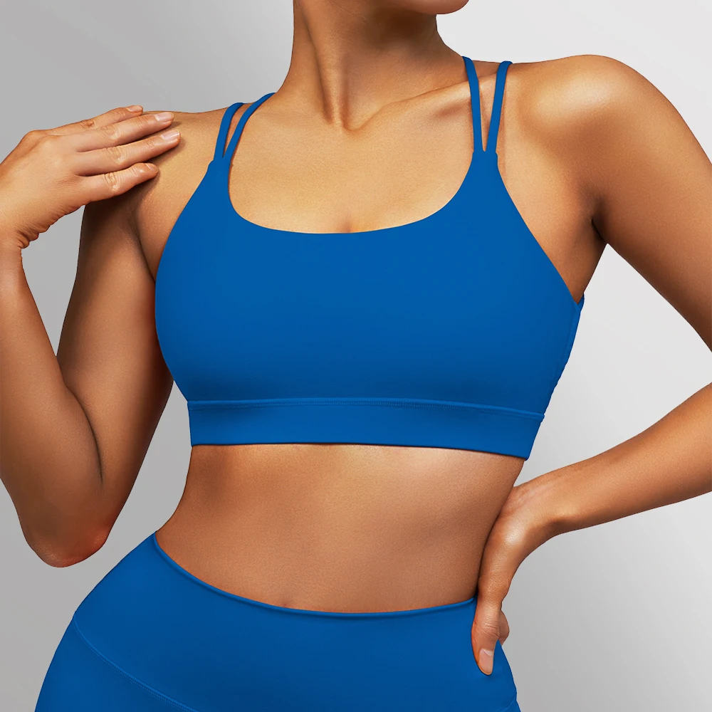 Women Sports Bra Cross Straps High Lmpact Sports Bra Sexy Yoga Fitness Top Sports Underwear Push Up Bra Sportswear Sports Top