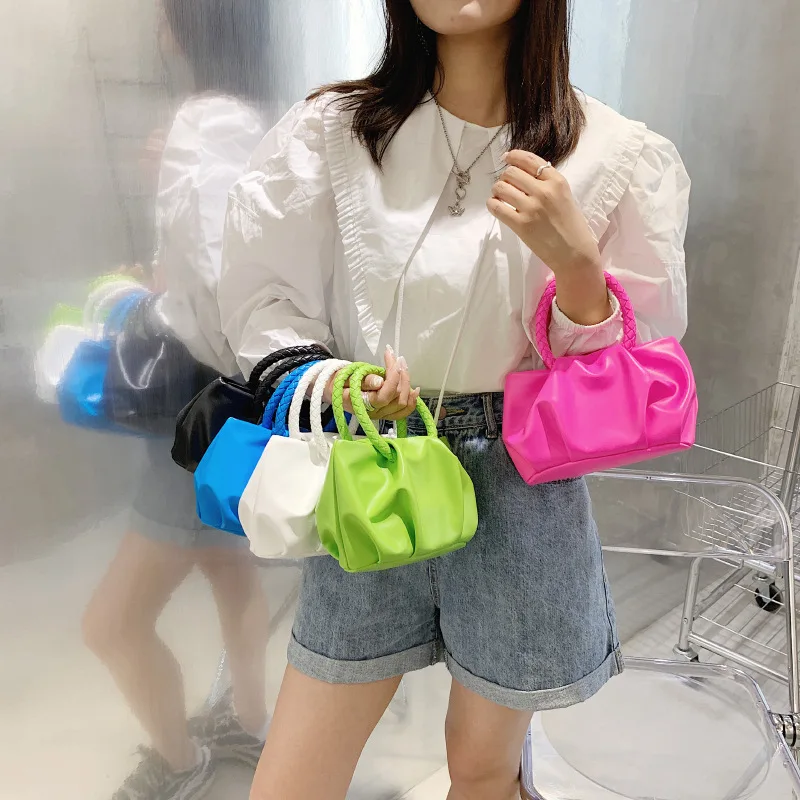 

Fashion woven portable cloud bag 2023 bag new tide niche underarm pleated handbag chain crossbody bag handbag mini bag