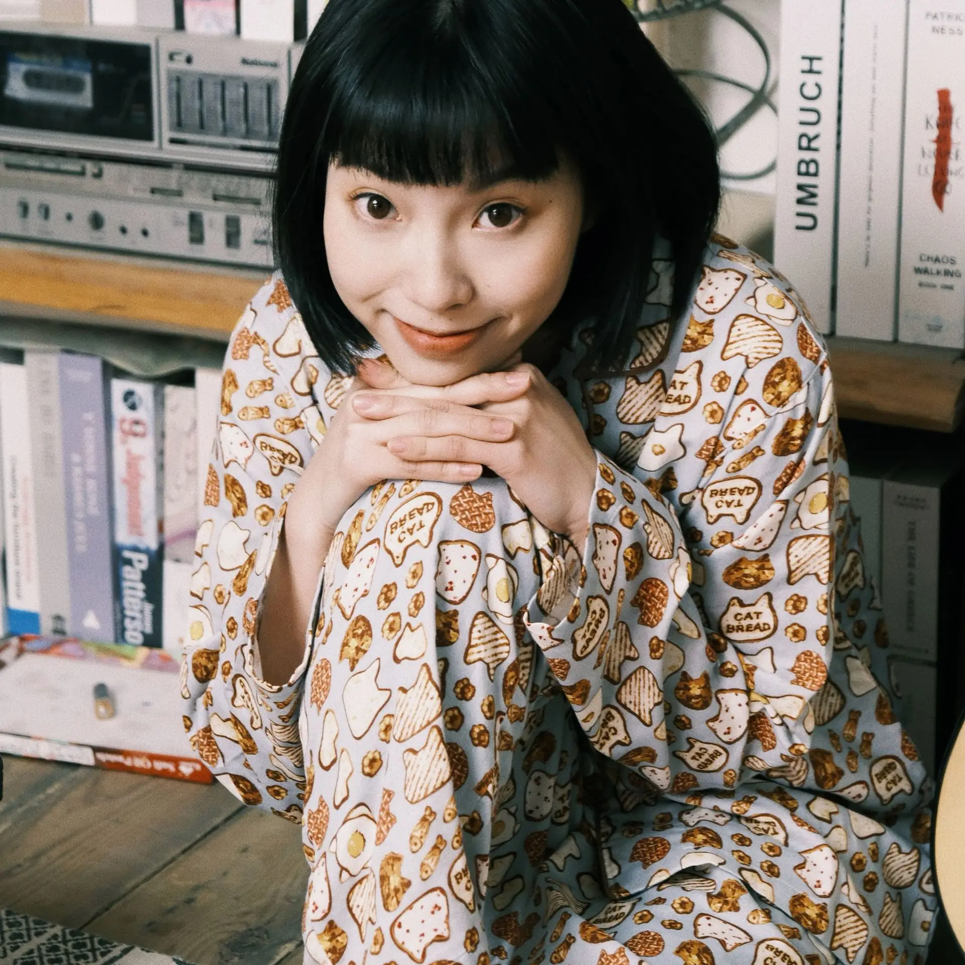 Nordic niche pure cotton pajamas men's and women's thin style gauze long-sleeved couple home clothes set spring and autumn soft