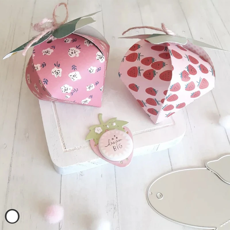 KLJUYP Strawberry Lollipop Holder Metal Cutting Dies Scrapbook Paper Craft Decoration dies scrapbooking