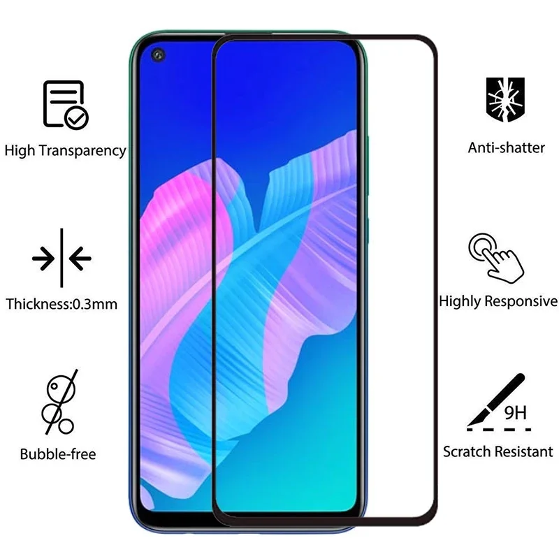 Защитное закаленное стекло 9d для huawei y7p защита экрана на huaweiy7p y 7 p y7 yp7 7yp защитная