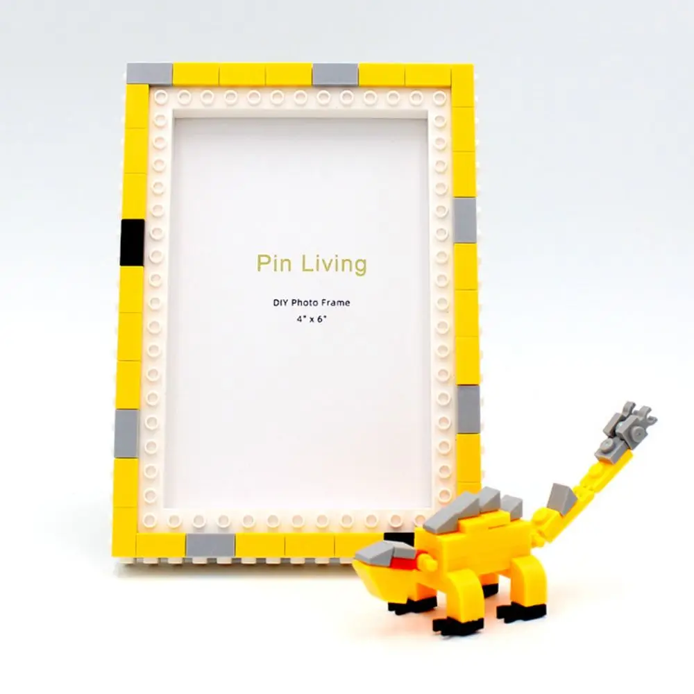 

DIY Kids Building Blocks Photo Frame Ankylosaurus Dinosaur Version Building Blocks Kindergarten Educational Assembly Toys Gifts