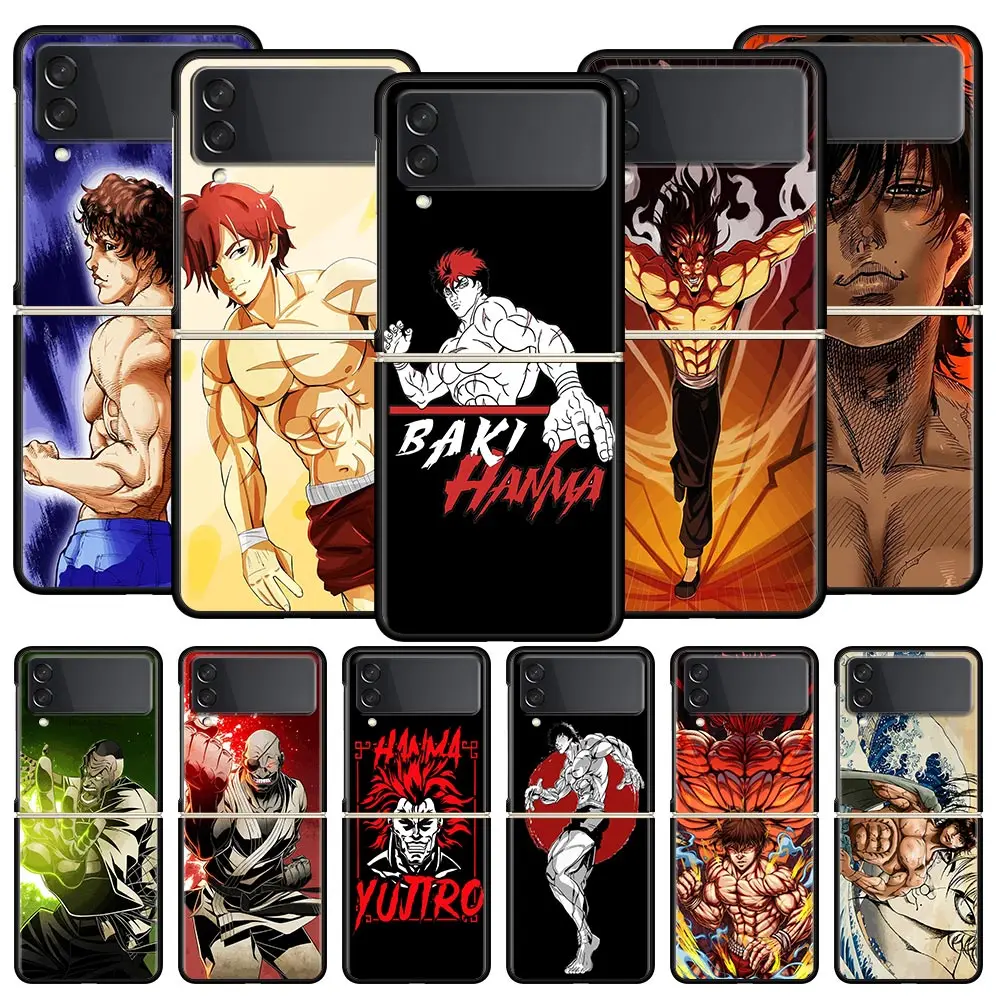 

Чехол Baki the Grappler для телефона с рисунком аниме для Samsung Galaxy Z Flip 3 4, черный складной чехол для мобильного телефона, жесткие чехлы, защитный чехо...