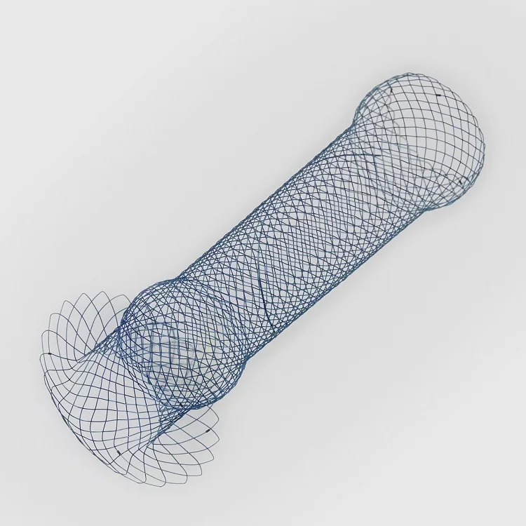 

Ni-ti wire fistula-occluding metallic uncovered covera cardia umbrella esophageal stent
