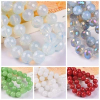 round 96 ball ab platedpure colors 6mm 8mm 10mm 12mm faceted crystal glass loose spacer beads lot for jewelry making diy crafts